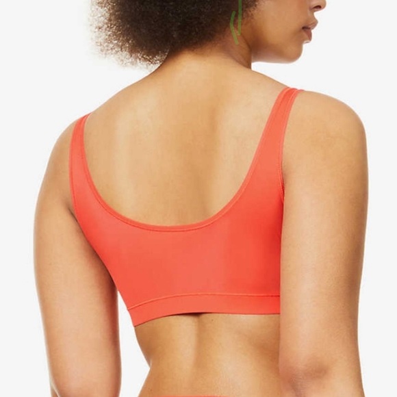 SKIMS Poppy Red Jelly Sheer Scoop-Neck Stretch-Woven Bra NWT size small - Picture 14 of 16